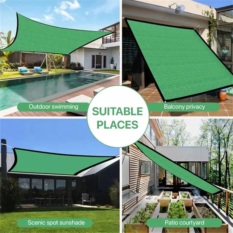 Breathable Patio &amp; Garden Shade Sail - Anti-UV Protective Netting Cover - DHACTIVE 2