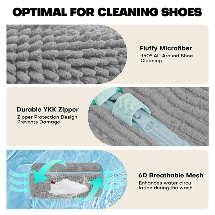 Shoe Washing Bag for Washer &amp; Dryer - Protects Sneakers, Cleans Deeply
