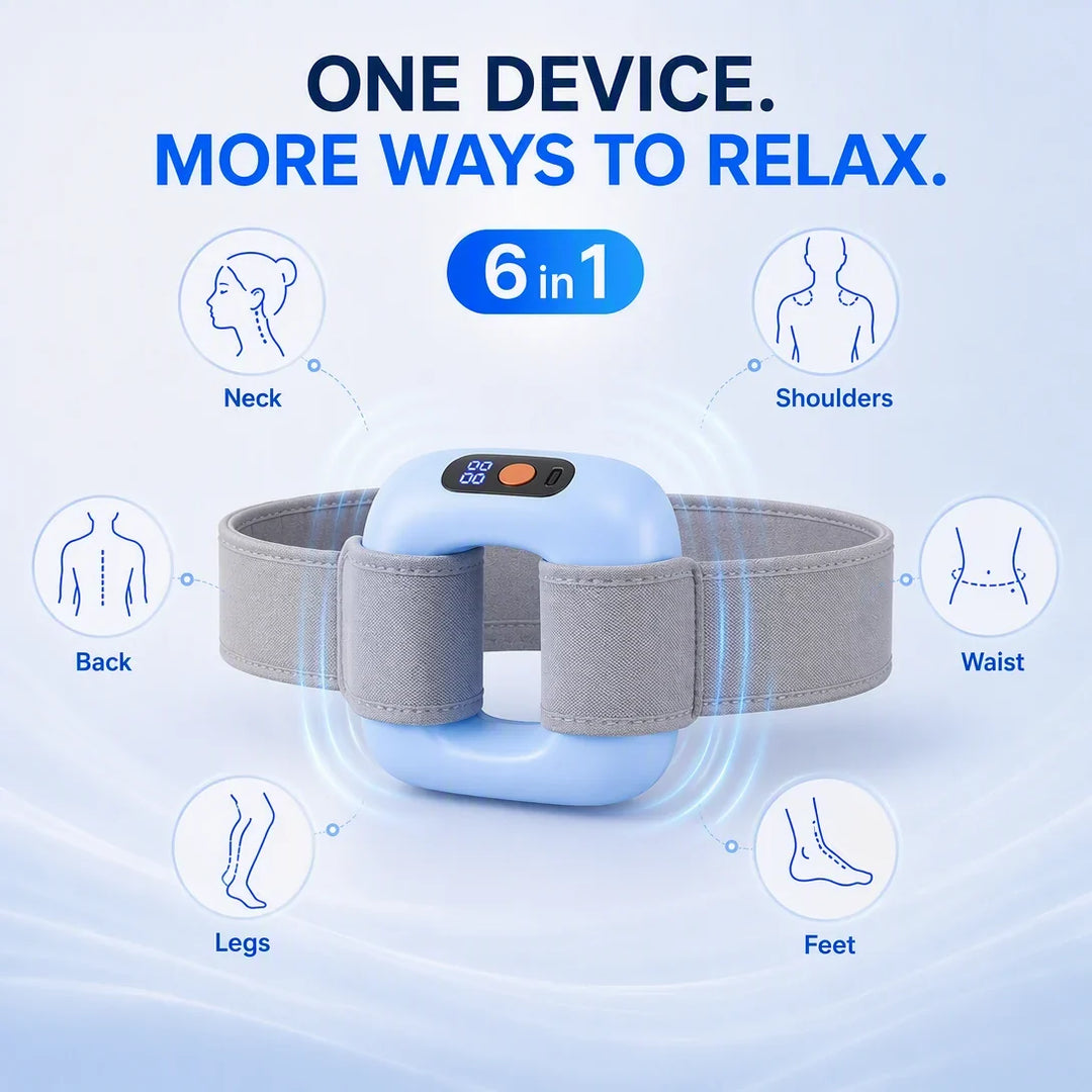 6-in-1 Deep Vibration Fascia Massager for Full-Body Relief