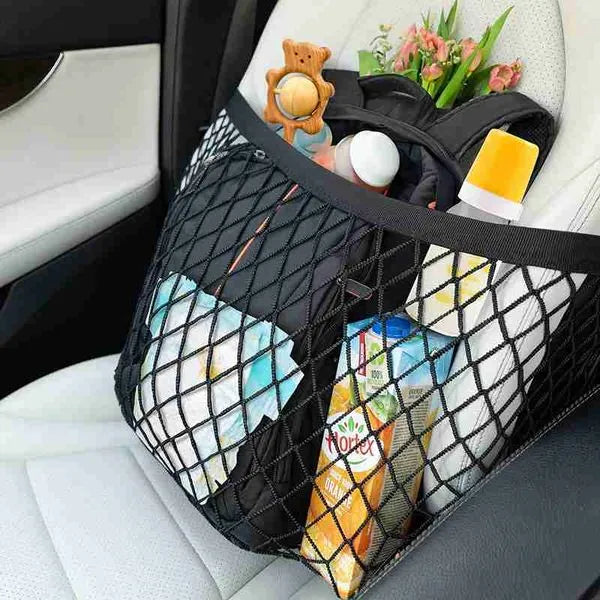 Car Seat Net Organizer – Keep Purses Secure &amp; Accessible While Driving - DHACTIVE 4