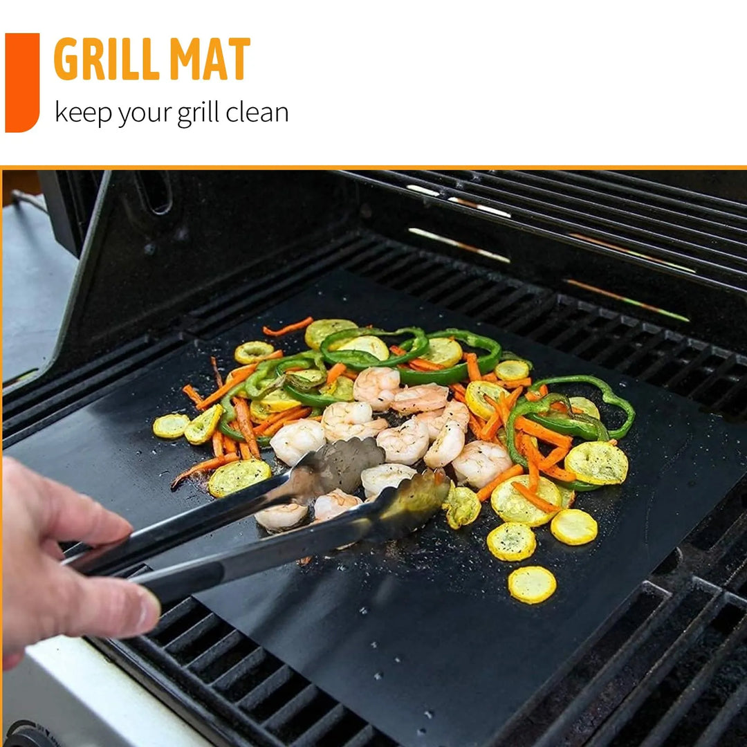 4-Pack 500°F Continuous Heat Grill Mats – No More Melted BBQs - DHACTIVE
