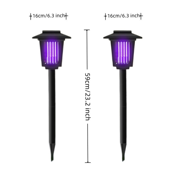 [2-Pack] 2-in-1 Solar Bug Zapper &amp; Decorative Outdoor LED Garden Light - DHACTIVE 8
