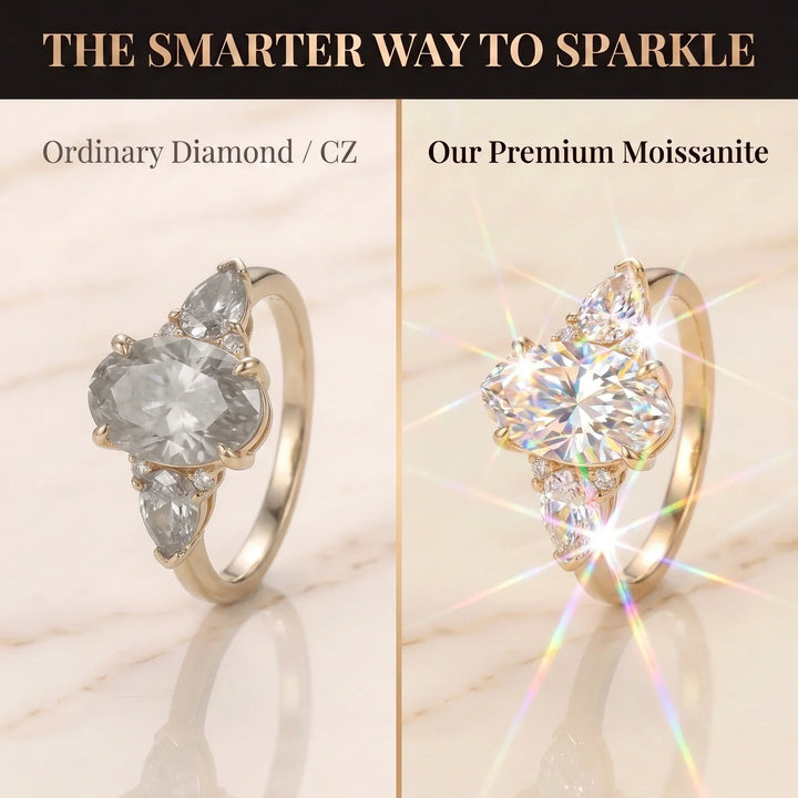 Classic Brilliant Fire Oval Statement Ring | 90% OFF Limited Time, Last Day!🔥