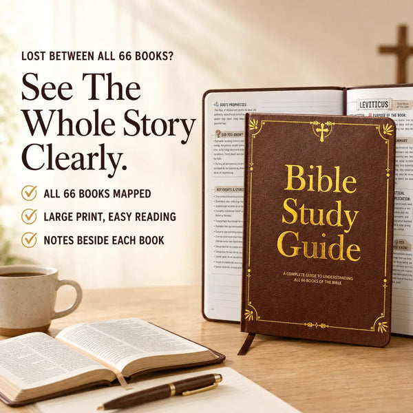 Bible Study Guide & Reflection Journal - All 66 Books, Large Print