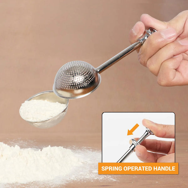 2Pcs Powder Duster for Baking – No Mess, No Clog, One-Handed