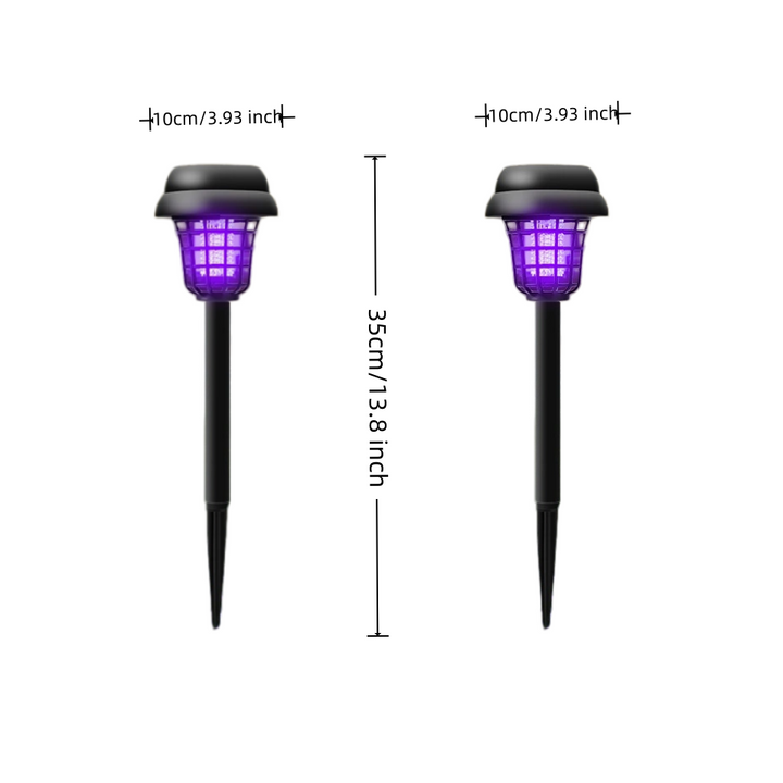 [2-Pack] 2-in-1 Solar Bug Zapper &amp; Decorative Outdoor LED Garden Light - DHACTIVE 6