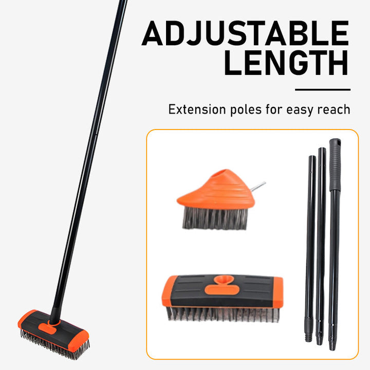 3-in-1 Weeding Wire Brush Set - Steel Bristle &amp; Scraper