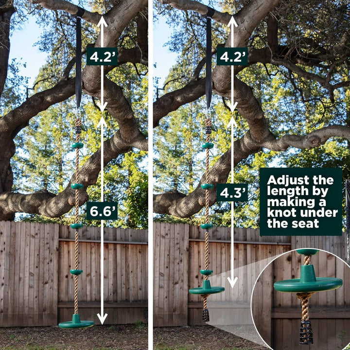 Adventurous Tree Swing Set - with Climbing Rope and Platforms for Children - DHACTIVE 7