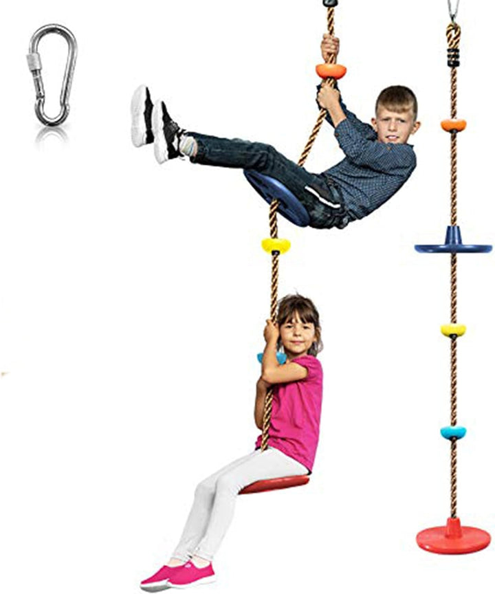 Adventurous Tree Swing Set - with Climbing Rope and Platforms for Children - DHACTIVE 4