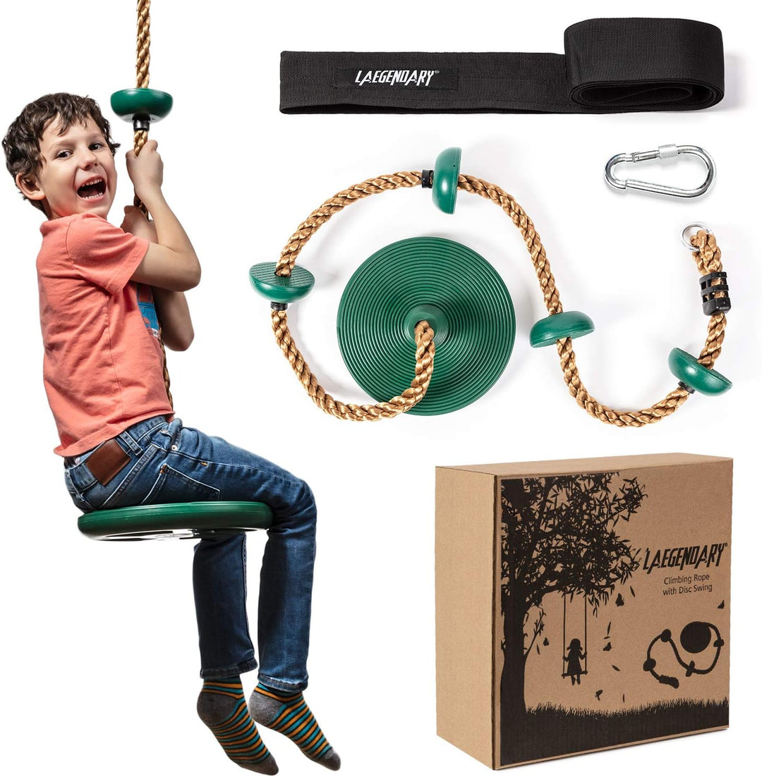 Adventurous Tree Swing Set - with Climbing Rope and Platforms for Children - DHACTIVE