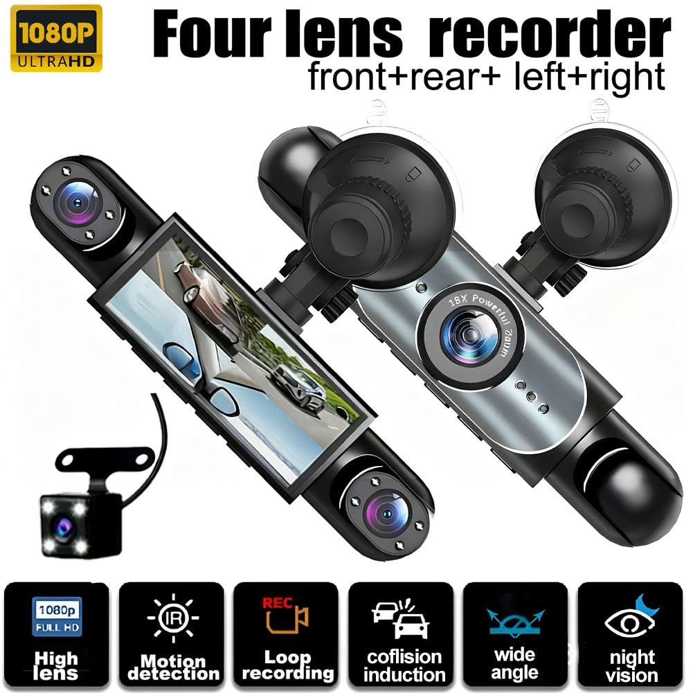 360° Quad-Vision Dashcam: Total Protection, No More Blind Spots - DHACTIVE 2