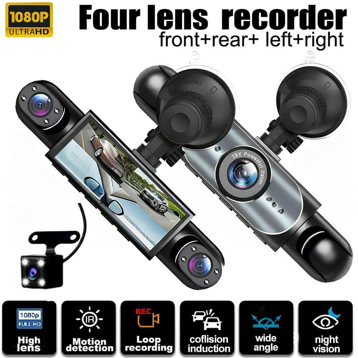 360° Quad-Vision Dashcam: Total Protection, No More Blind Spots - DHACTIVE 2