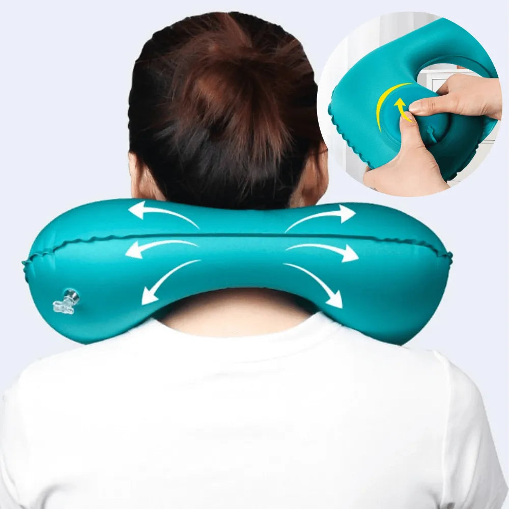 CloudRest Adjustable Inflatable Travel Neck Pillow - DHACTIVE 3