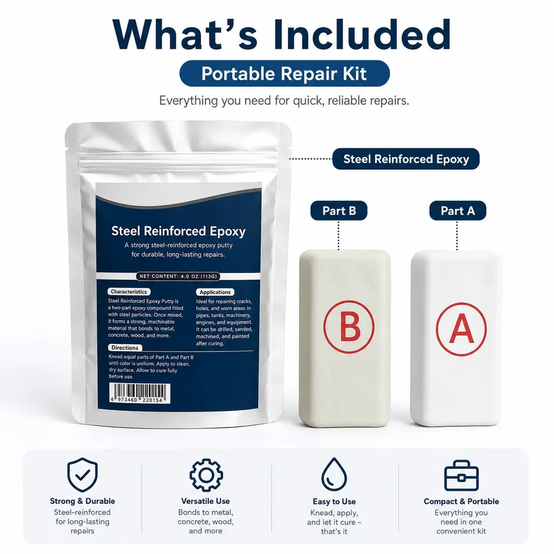 Epoxy Repair Putty – Steel-Strength Bond for Wood, Metal &amp; PVC