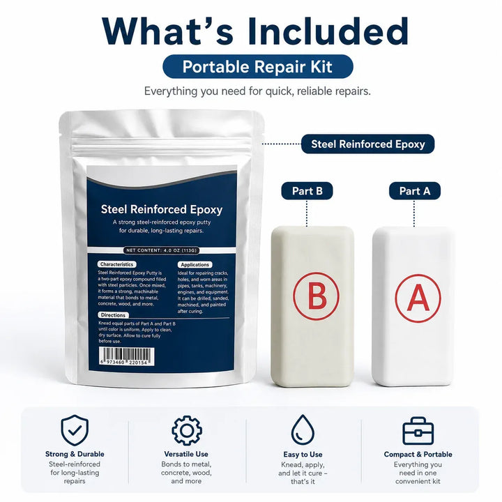 Epoxy Repair Putty – Steel-Strength Bond for Wood, Metal &amp; PVC