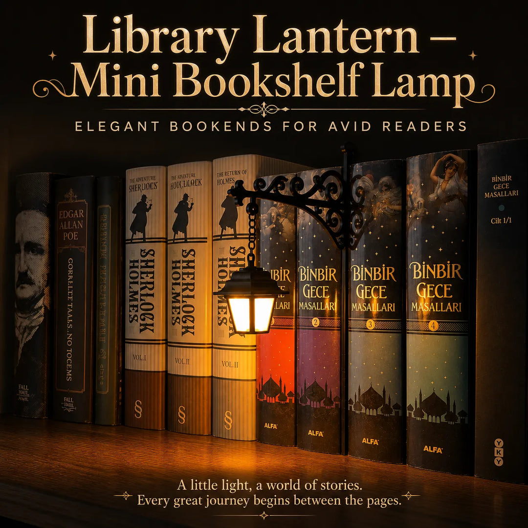 Cozy Bookshelf Lantern Lighting – Miniature Library Table Lamp & Birthday Gift for Book Lovers - DHACTIVE