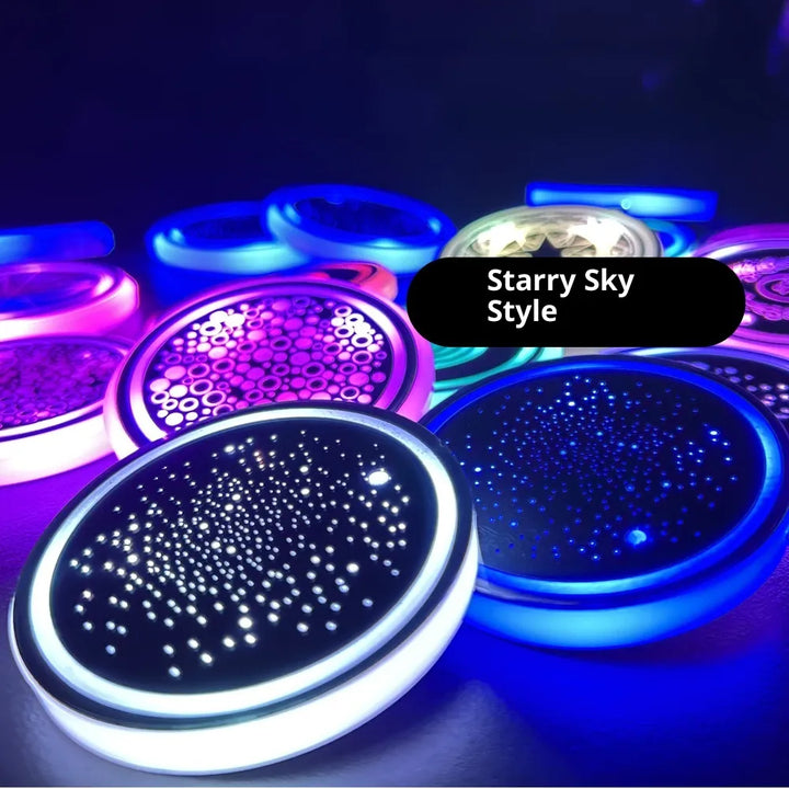 2PCS LED Car Cup Holder Coasters – Auto Sensor for Night Driving Safety - DHACTIVE 4