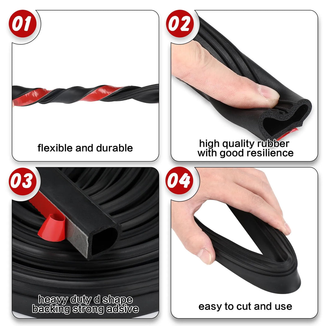 Car Door Rubber Seal Strip – Stop Noise, Water Leaks &amp; Drafts - DHACTIVE 2