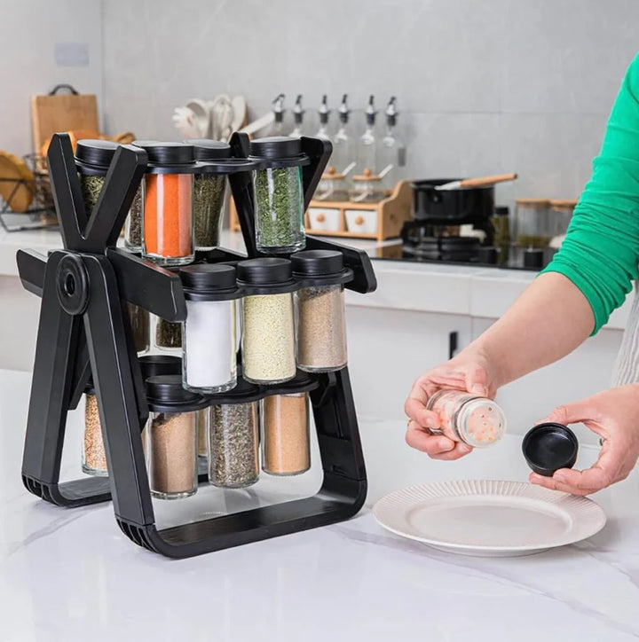 360° Ferris Wheel Spice Tower with 18 Shatterproof Jars - DHACTIVE 3