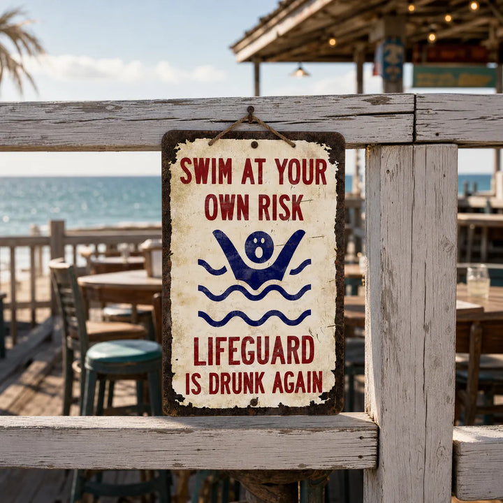 Funny Pool Wall Sign - DHACTIVE 3