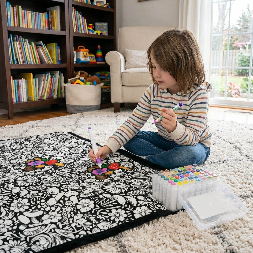 Reusable Color-In Blanket – Cozy Creative Activity for All Ages