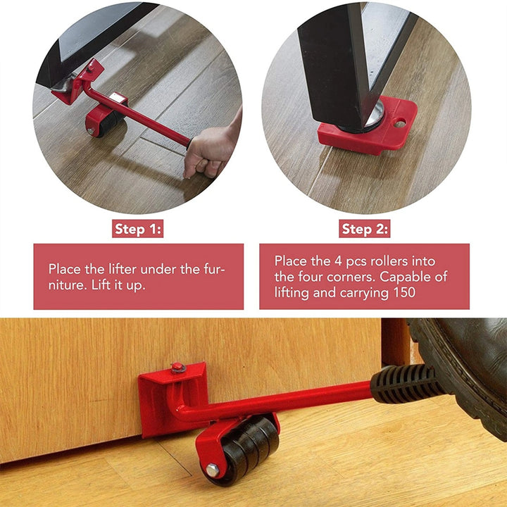 Furniture Lifter &amp; Slider Set – Move Heavy Furniture Alone, Protect Floors
