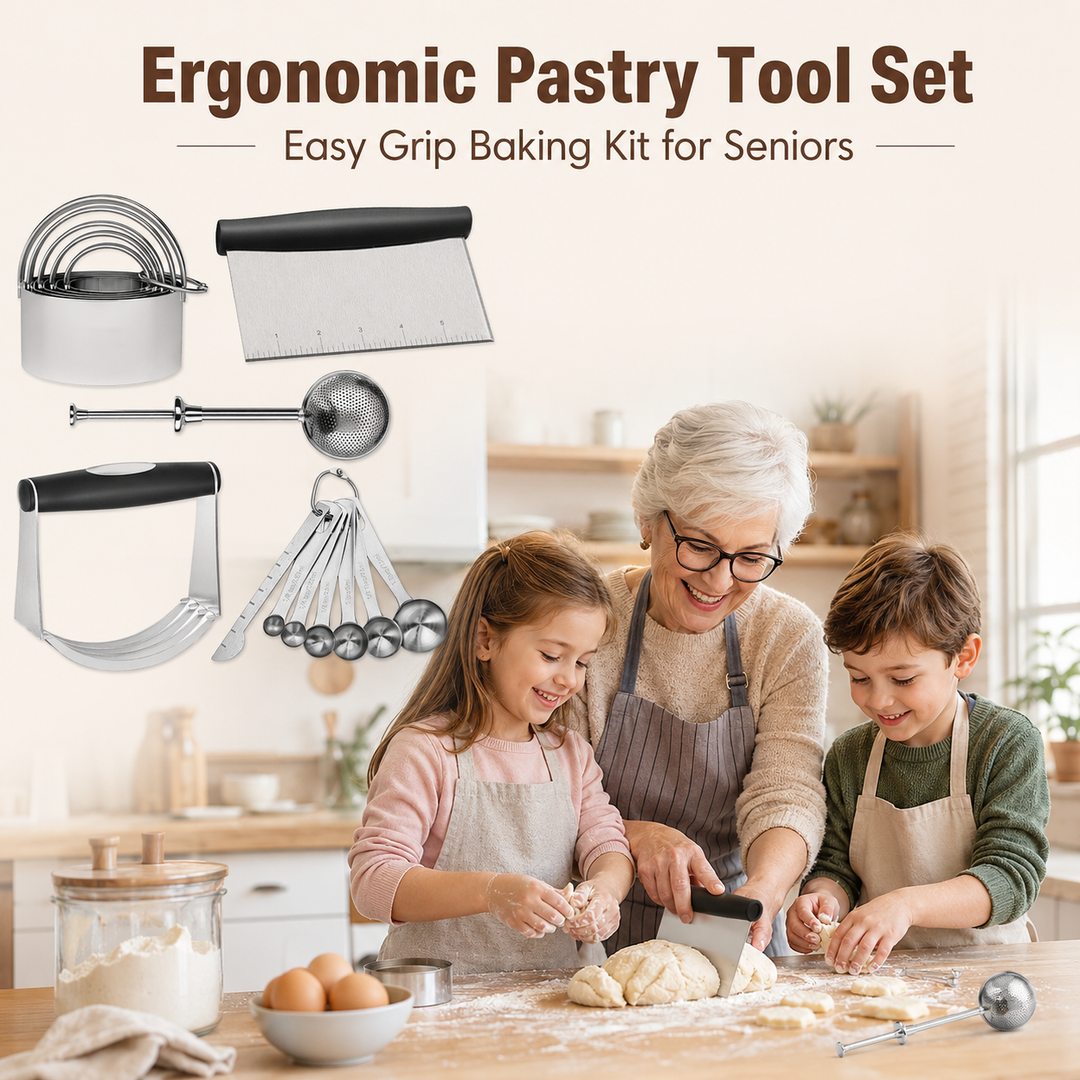 Ergonomic Pastry Tool Set – Easy Grip Baking Kit for Seniors - DHACTIVE