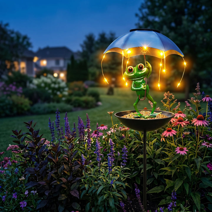 Magic Frog – Adorable Solar Bird Feeder for Backyard Birds - DHACTIVE 3