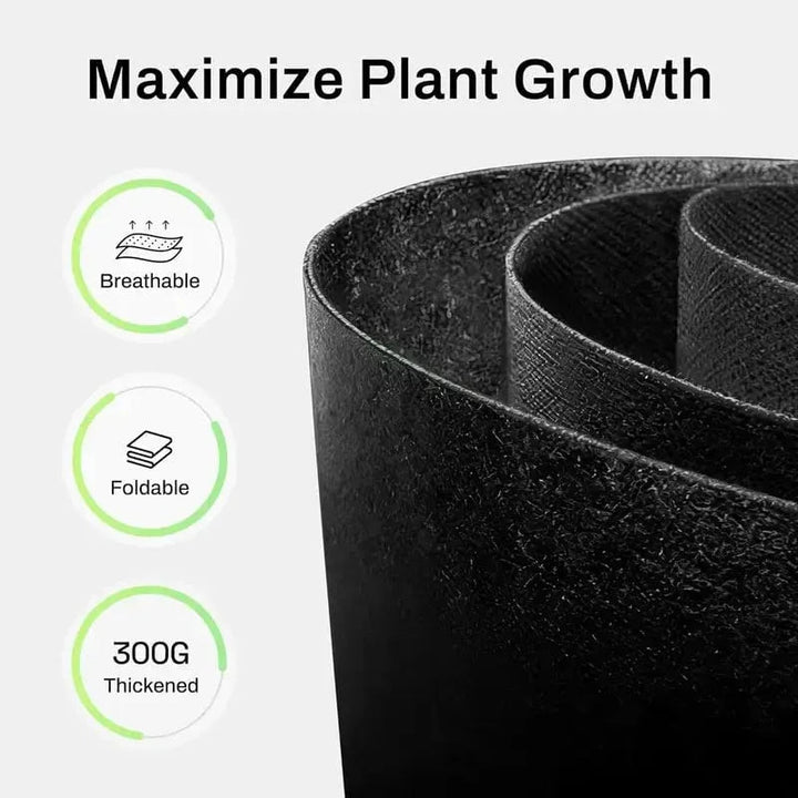 5-Pack Grow Bags – Durable Aeration Pots for Healthy Roots