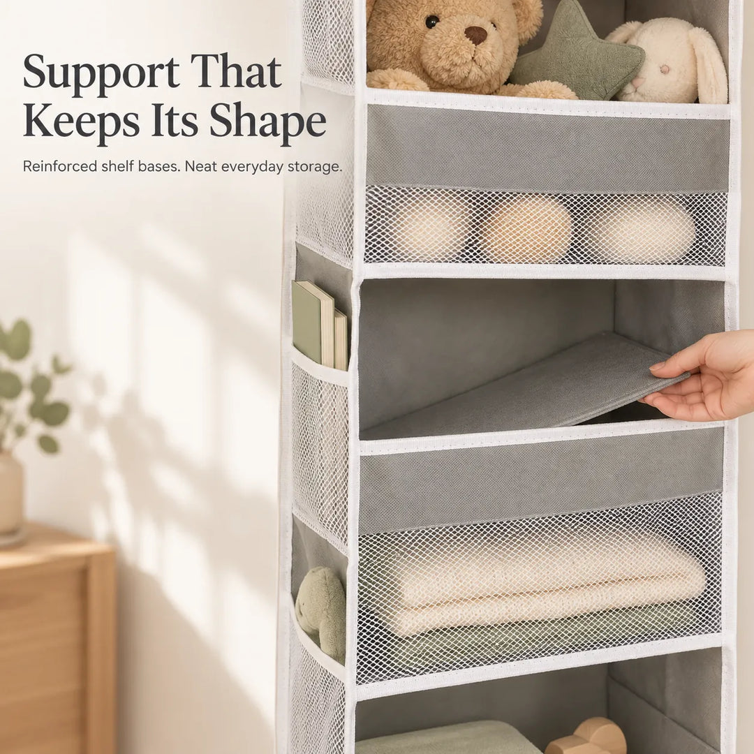 5-Tier Hanging Organizer with Mesh Pockets – Large Capacity Storage