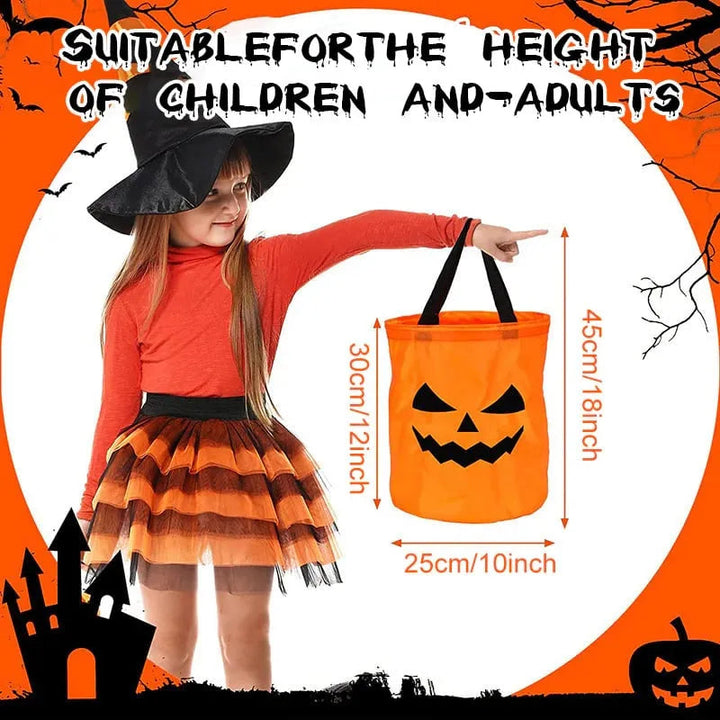 Light-Up Halloween Trick-or-Treat Bag – Glowing Pumpkin Tote with LEDs