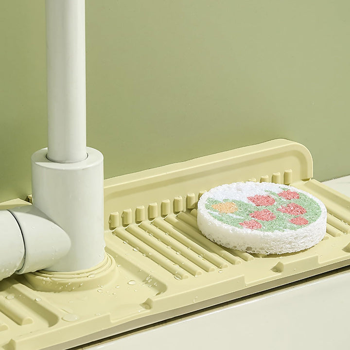 Sloped Sink Splash Guard Mat – Kitchen &amp; Bathroom Faucet Draining Mat - DHACTIVE 3