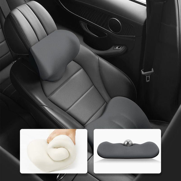 Ergonomic Car Neck &amp; Lumbar Support Cushion Set for Driving Comfort - DHACTIVE 4