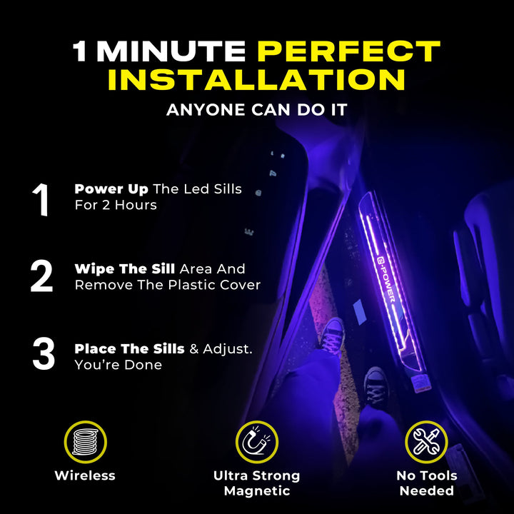 Dynamic Wireless Car Welcome Pedal Lights (Magnetic Smart Sensor) - DHACTIVE 6