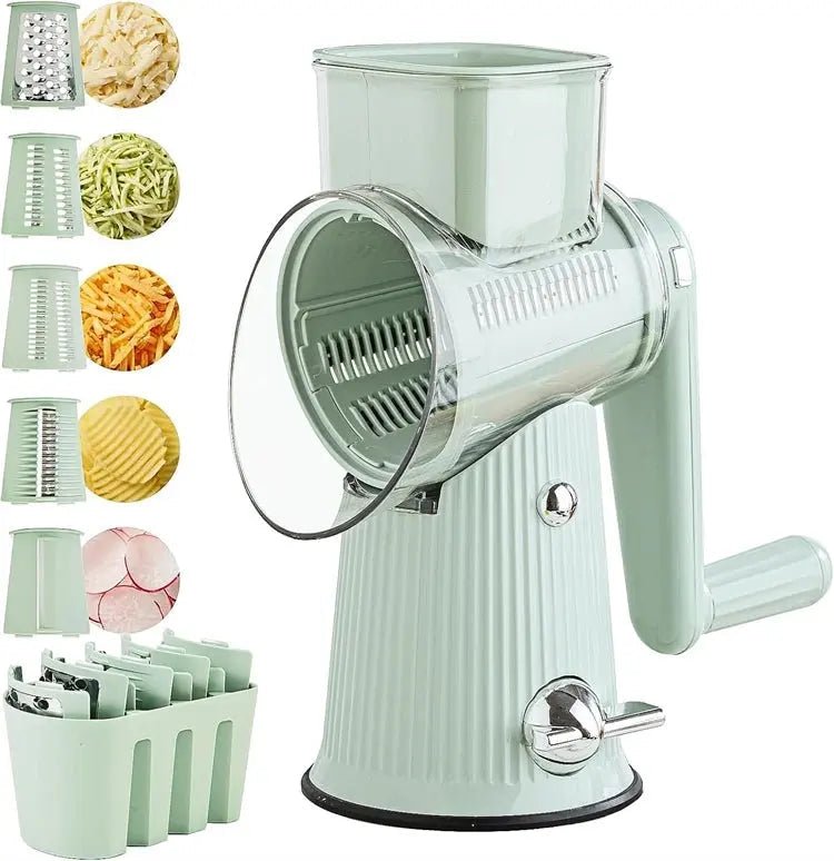 5-in-1 Rotary Cheese Grater - Easy Hand Crank Vegetable Slicer - DHACTIVE