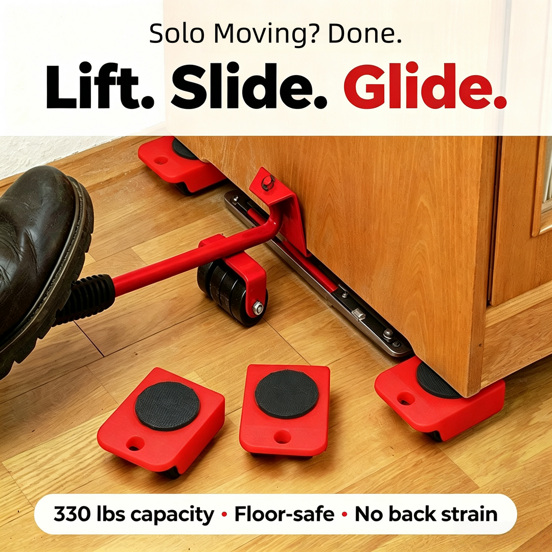 Furniture Lifter &amp; Slider Set – Move Heavy Furniture Alone, Protect Floors