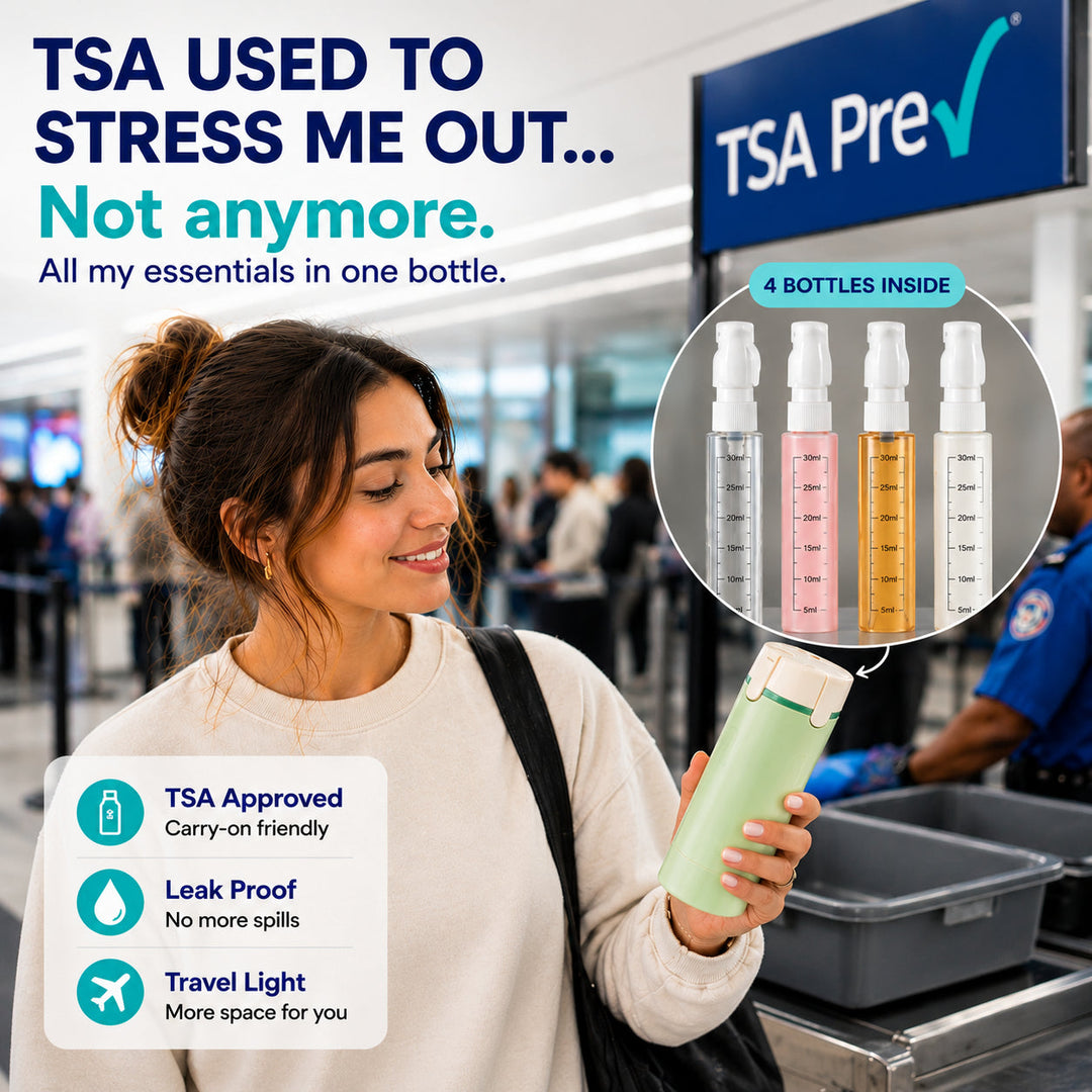 4-in-1 Travel Bottle – Shampoo, Lotion, Gel, Moisturizer in One