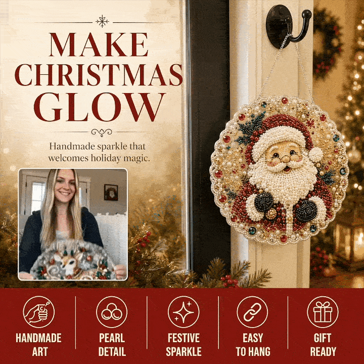 Christmas Pearl Diamond Art Suncatcher Kit – DIY Sparkling Ornament