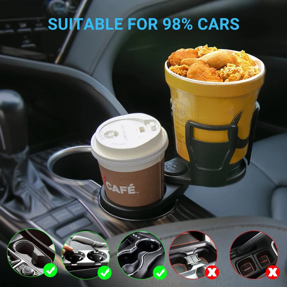 Car Cup Holder Expander – Locks Tight on Every Turn - DHACTIVE 2