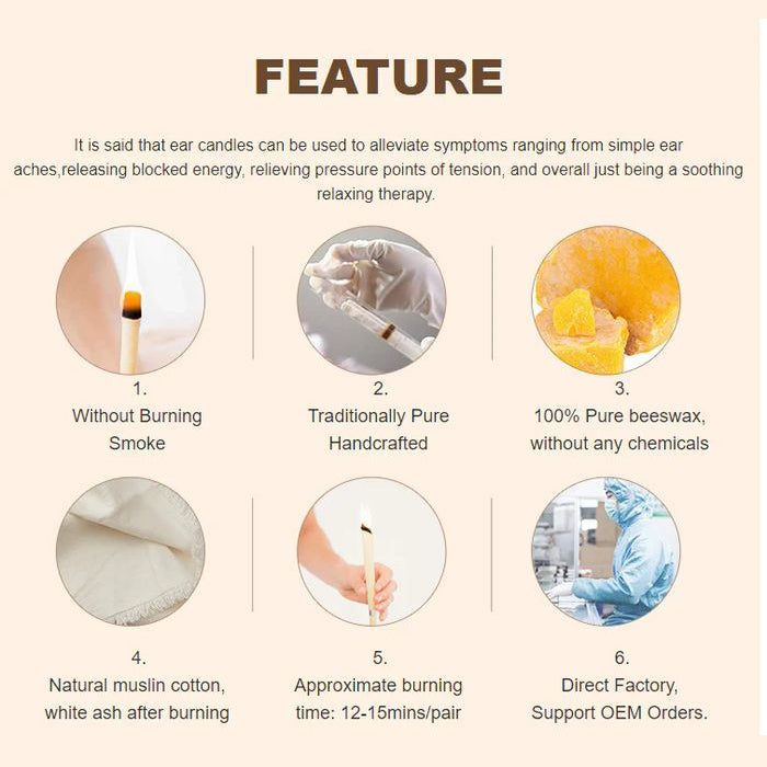 Flared Beeswax Ear Candles - DHACTIVE 4