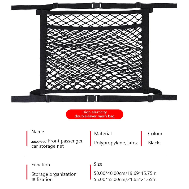 Car Seat Net Organizer – Keep Purses Secure &amp; Accessible While Driving
