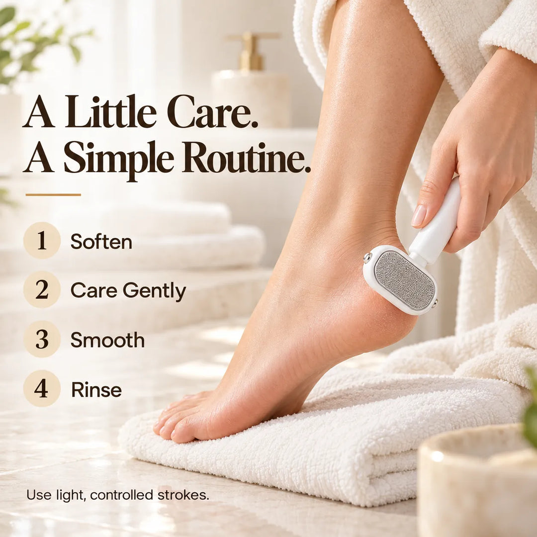 2-in-1 Foot Callus Remover – Dual-Sided Heel Scraper &amp; Smoothing File