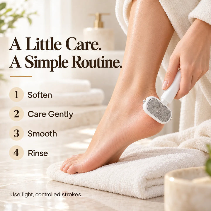 2-in-1 Foot Callus Remover – Dual-Sided Heel Scraper &amp; Smoothing File