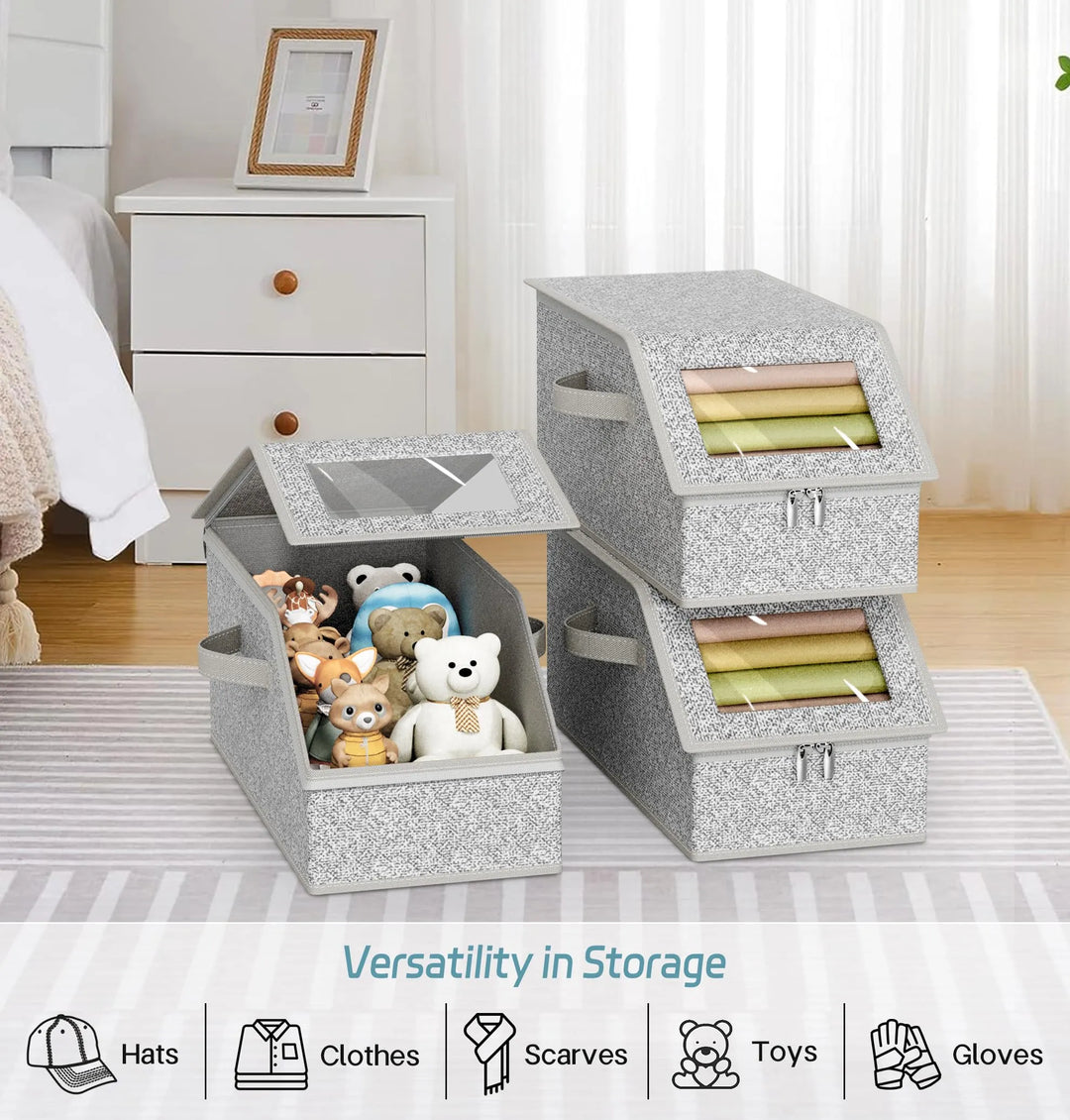 Premium Dustproof Hat Storage Box with Clear View Window - DHACTIVE 3