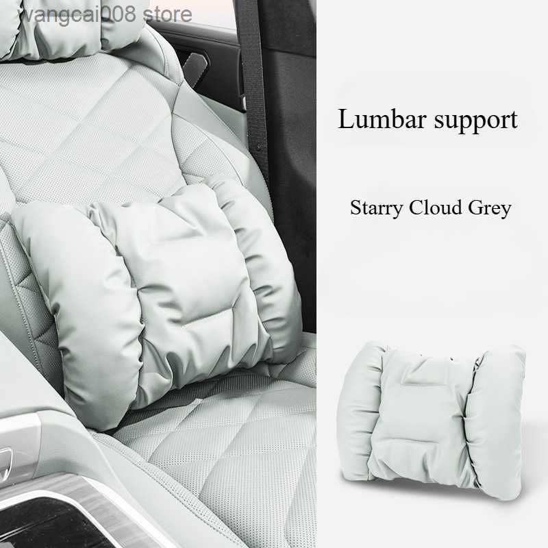 Suede-Touch Car Headrest &amp; Lumbar Support Set - DHACTIVE 10
