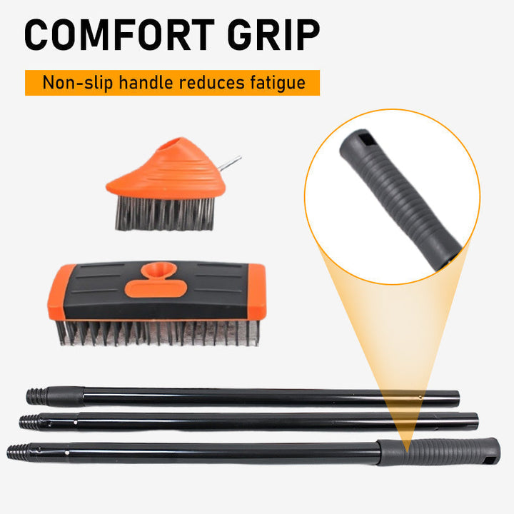 3-in-1 Weeding Wire Brush Set - Steel Bristle &amp; Scraper