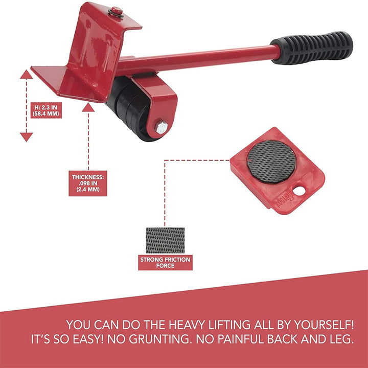 Furniture Lifter &amp; Slider Set – Move Heavy Furniture Alone, Protect Floors