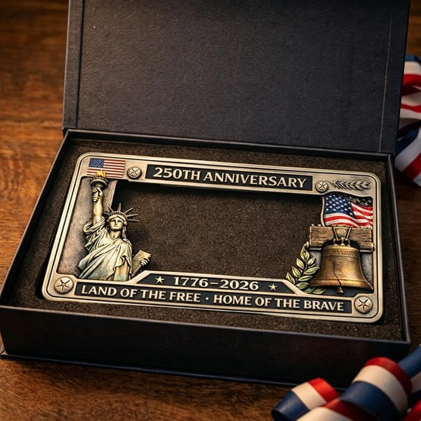 American 250th Anniversary Commemorative License Plate Frame - DHACTIVE 5