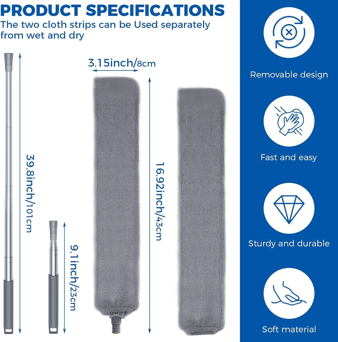 Ultra-Slim Gap Duster | Extendable Under-Appliance Wand