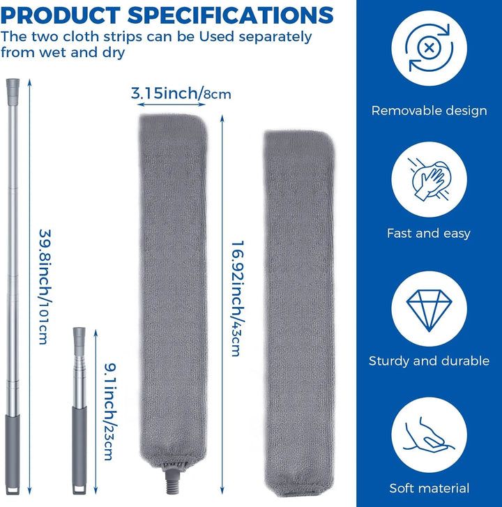 Ultra-Slim Gap Duster | Extendable Under-Appliance Wand